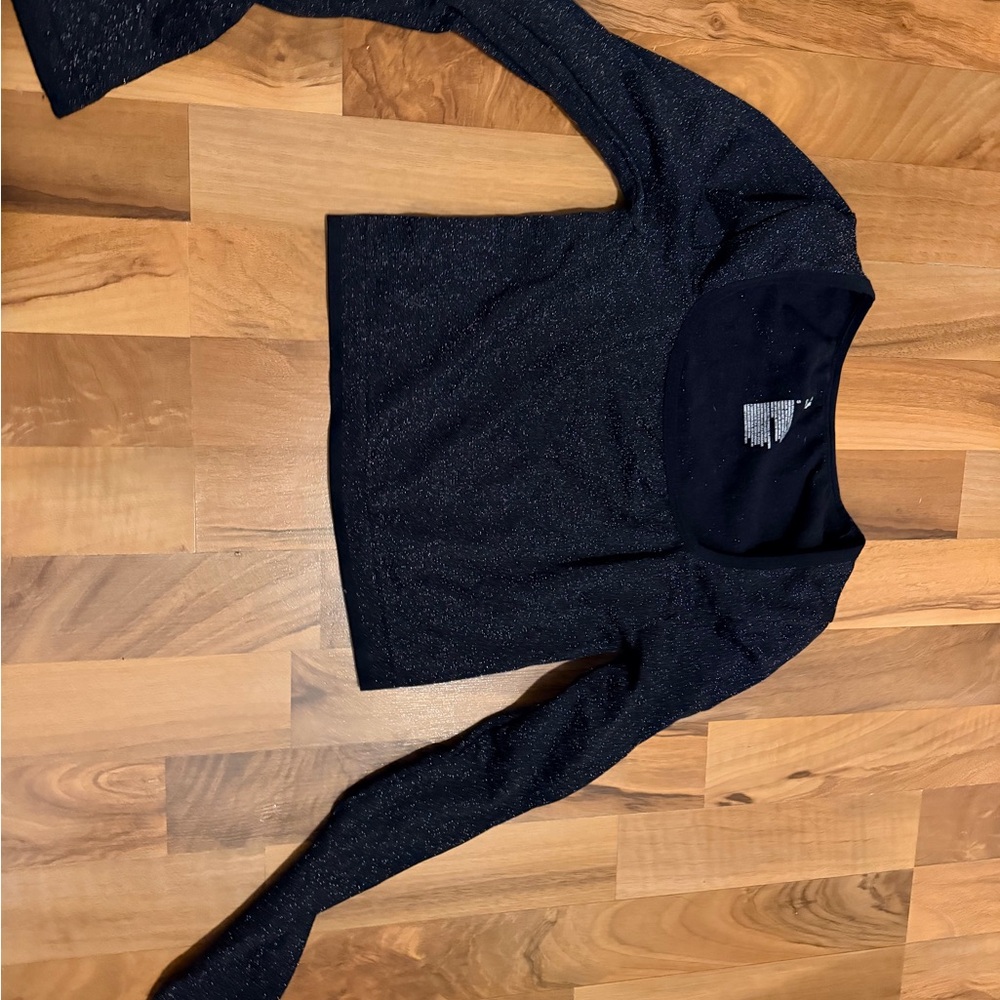 All in Motion Navy Blue Long Sleeve Crop Top